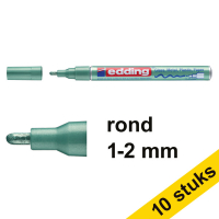 Edding Aanbieding: 10x Edding 751 glanslakmarker metallic groen (1-2 mm rond)  239550