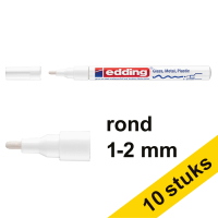 Edding Aanbieding: 10x Edding 751 glanslakmarker wit (1 - 2 mm rond)  240531