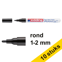 Edding Aanbieding: 10x Edding 751 glanslakmarker zwart (1 - 2 mm rond)  240526