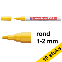 Aanbieding: 10x Edding 751 lakmarker geel (1 - 2 mm rond) 239461