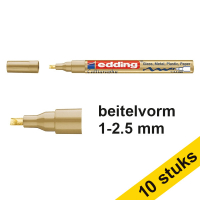 Aanbieding: 10x Edding 753 glanslakmarker kalligrafie goud (1 - 2,5 mm)