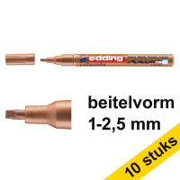 Aanbieding: 10x Edding 753 glanslakmarker kalligrafie koper (1 - 2,5 mm)