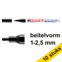 Edding Aanbieding: 10x Edding 753 glanslakmarker kalligrafie zwart (1 - 2,5 mm)  239903