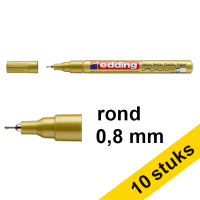 Edding Aanbieding: 10x Edding 780 glanslakmarker goud (0,8 mm rond)  200991