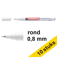 Edding Aanbieding: 10x Edding 780 glanslakmarker wit (0,8 mm rond)  200990