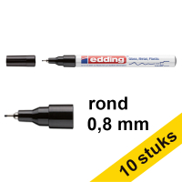 Edding Aanbieding: 10x Edding 780 glanslakmarker zwart (0,8 mm rond)  200988