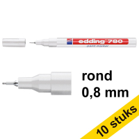 Aanbieding: 10x Edding 780 lakmarker wit (0,8 mm rond)