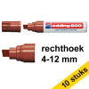 Aanbieding: 10x Edding 800 permanent marker bruin (4 - 12 mm schuin) 239499 - 1