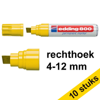 Edding Aanbieding: 10x Edding 800 permanent marker geel (4 - 12 mm schuin)  239497