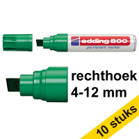 Aanbieding: 10x Edding 800 permanent marker groen (4 - 12 mm schuin)