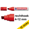Aanbieding: 10x Edding 800 permanent marker rood (4 - 12 mm schuin) 239436 - 1