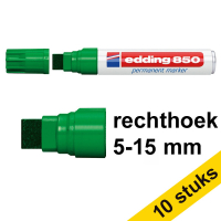 Aanbieding: 10x Edding 850 permanent marker groen (5 - 15 mm schuin)