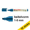 Aanbieding: 10x Edding EcoLine 22 permanente marker blauw (1 - 5 mm schuin) 240365 - 1