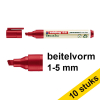 Aanbieding: 10x Edding EcoLine 22 permanente marker rood (1 - 5 mm schuin) 240364 - 1