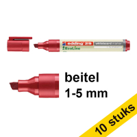 Aanbieding: 10x Edding EcoLine 29 whiteboard marker rood (1 - 5 mm schuin)