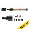 Aanbieding: 10x Edding EcoLine 29 whiteboard marker zwart (1 - 5 mm schuin) 240371 - 1