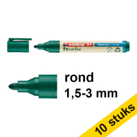 Aanbieding: 10x Edding EcoLine 31 flipchart marker groen (1,5 - 3 mm rond)