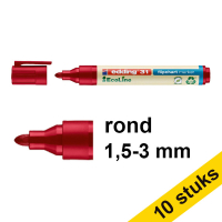 Aanbieding: 10x Edding EcoLine 31 flipchart marker rood (1,5 - 3 mm rond)