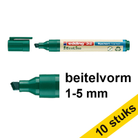 Aanbieding: 10x Edding EcoLine 32 flipchart marker groen (1 - 5 mm schuin)