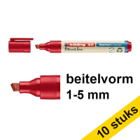 Aanbieding: 10x Edding EcoLine 32 flipchart marker rood (1 - 5 mm schuin)