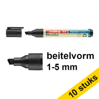 Aanbieding: 10x Edding EcoLine 32 flipchart marker zwart (1 - 5 mm schuin)