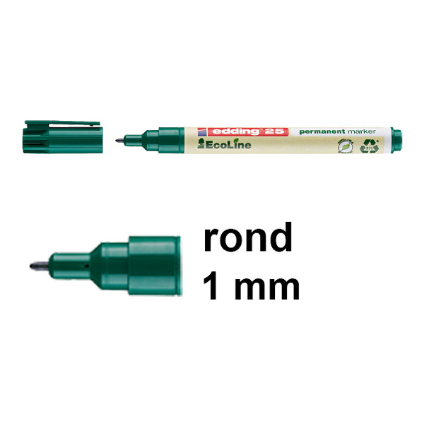 Edding EcoLine 25 permanente marker groen (1 mm rond) 4-25004 240341 - 1
