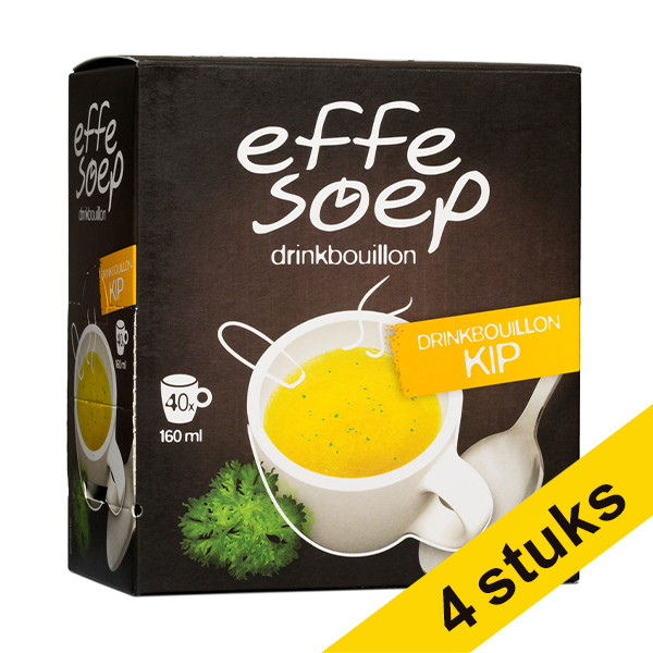 Effe Soep Aanbieding: 4x Effe Soep drinkbouillon kip 160 ml (40 stuks)  423196 - 1