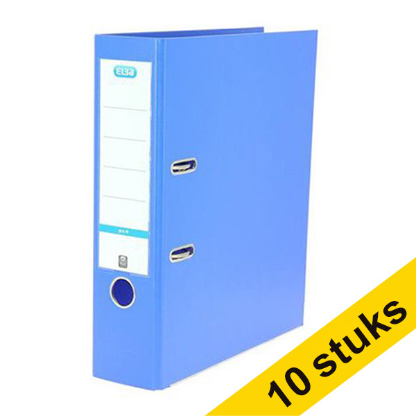 Aanbieding: 10x Elba Smart Pro+ ordner A4 plastic lichtblauw 80 mm 237697 - 1