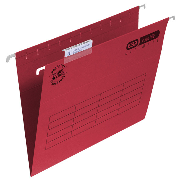 Elba Verticfile Ultimate hangmappen A4 - 330 mm met V-bodem rood (25 stuks) 100331099 237504 - 1