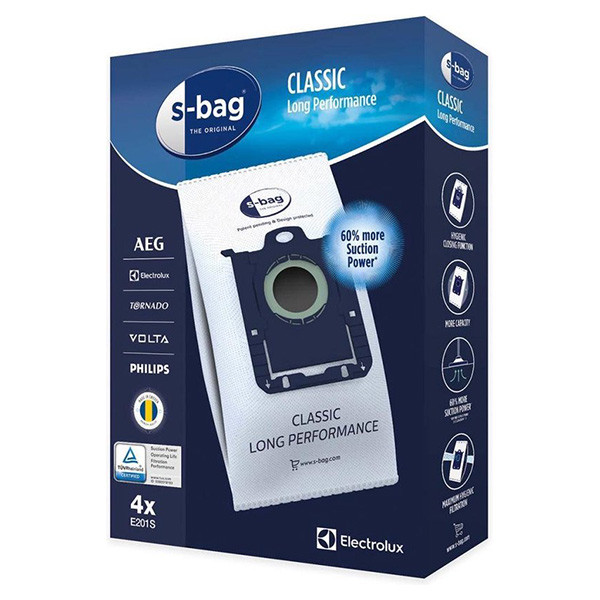 Electrolux E201/ GR201S/ S-Bag Classic Long microvezelstofzuigerzakken 4 zakken SAE01016 - 1