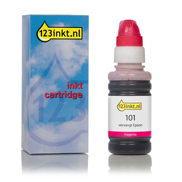 Epson 101 inktfles magenta (123inkt huismerk) C13T03V34AC 020137 - 1