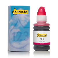 Epson 104 inktfles magenta (123inkt huismerk) C13T00P340C 052087