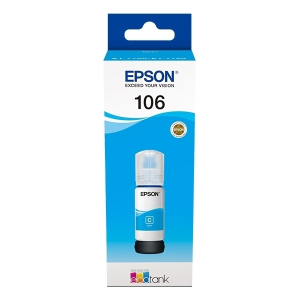 Epson 106 inktfles cyaan (origineel) C13T00R240 027164 - 1