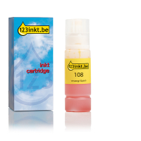 Epson 108 inkttank geel (123inkt huismerk) C13T09C44AC 052213