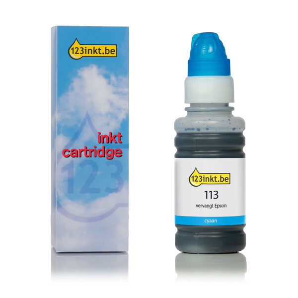 Epson 113 inktfles cyaan (123inkt huismerk) C13T06B240C 083483 - 1