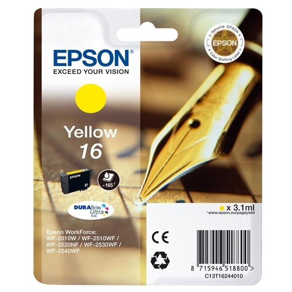 Epson 16 (T1624) inktcartridge geel (origineel) 026526 - 1
