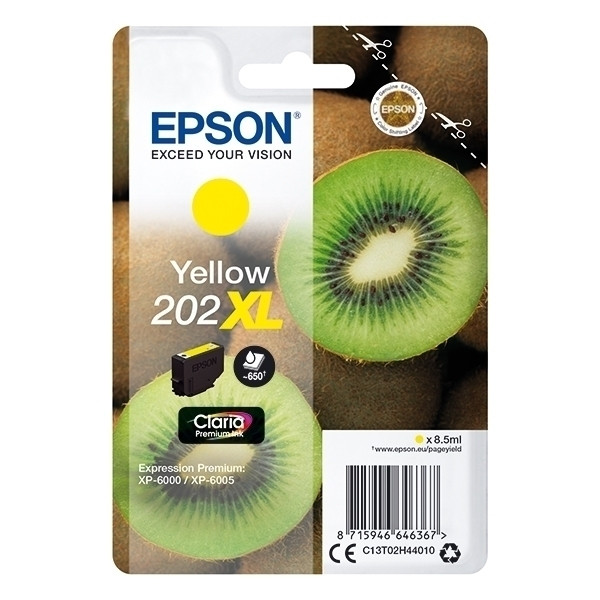 Epson 202XL (T02H4) inktcartridge geel hoge capaciteit (origineel) C13T02H44010 027144 - 1