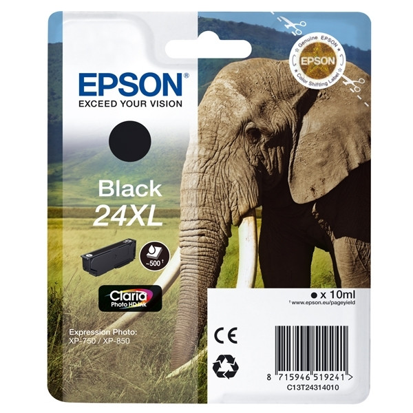 Epson 24XL (T2431) inktcartridge zwart hoge capaciteit (origineel) C13T24314010 C13T24314012 026590 - 1