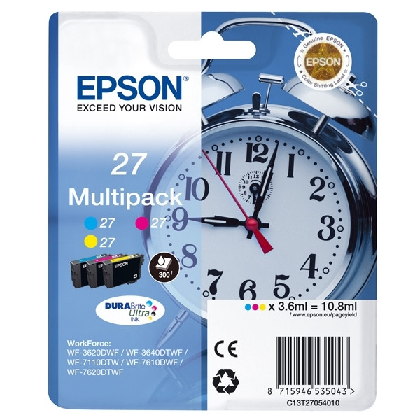 Epson 27 (T2705) multipack 3 kleuren (origineel) C13T27054010 C13T27054012 026634 - 1