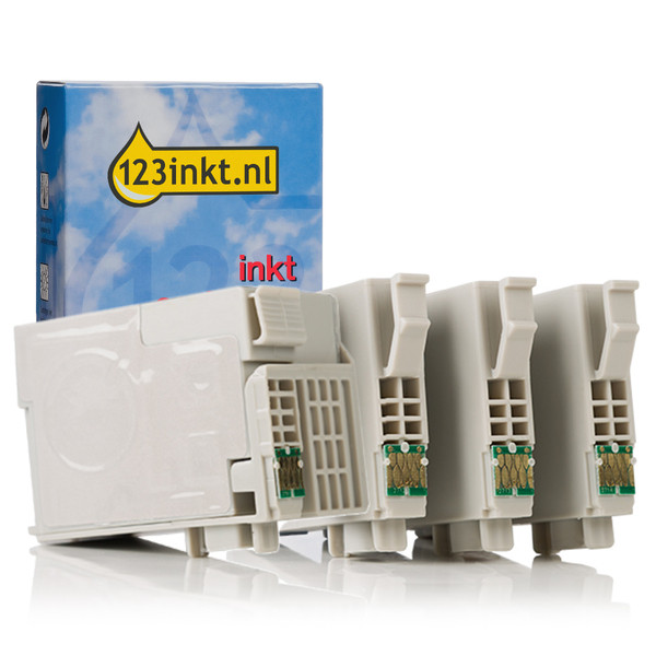 Epson 27 (T2705) multipack zwart + 3 kleuren (123inkt huismerk) C13T27014012C C13T27054010C C13T27054012CC13T27014010C 110689 - 1