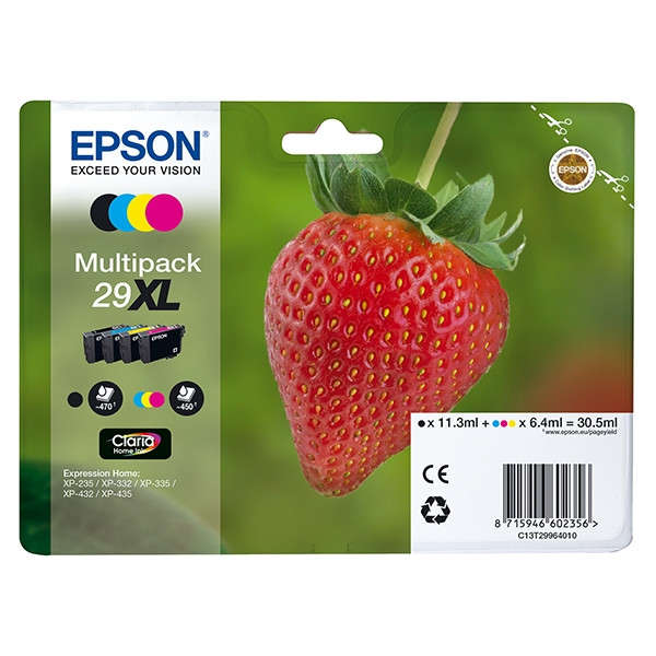 Epson 29XL (T2996) multipack 4 kleuren hoge capaciteit (origineel) 906485 - 1