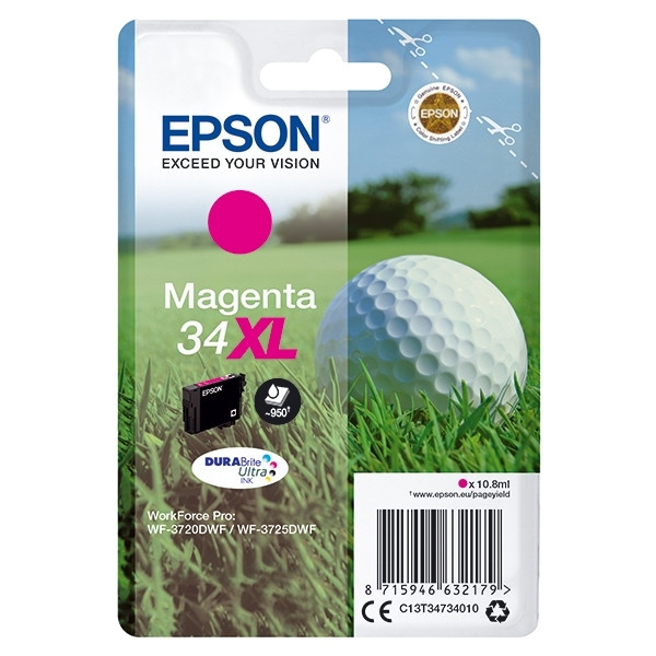 Epson 34XL (T3473) inktcartridge magenta hoge capaciteit (origineel) C13T34734010 C13T34734020 027022 - 1