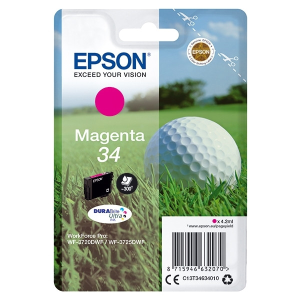 Epson 34 (T3463) inktcartridge magenta (origineel) C13T34634010 902487 - 1