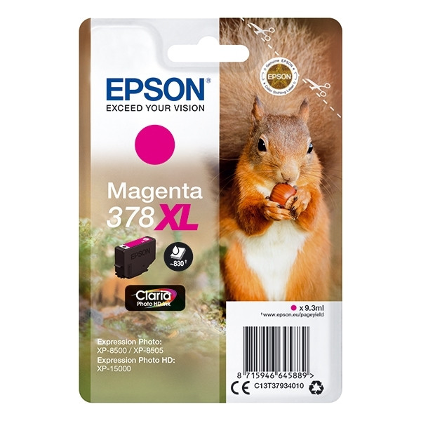 Epson 378XL inktcartridge magenta hoge capaciteit (origineel) C13T37934010 027114 - 1