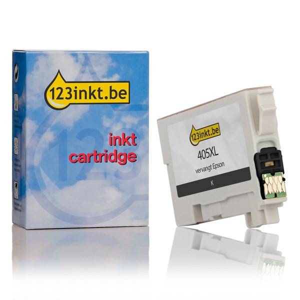 Epson 405XL (T05H1) inktcartridge zwart hoge capaciteit (123inkt huismerk) C13T05H14010C C13T05H14020C 083547 - 1