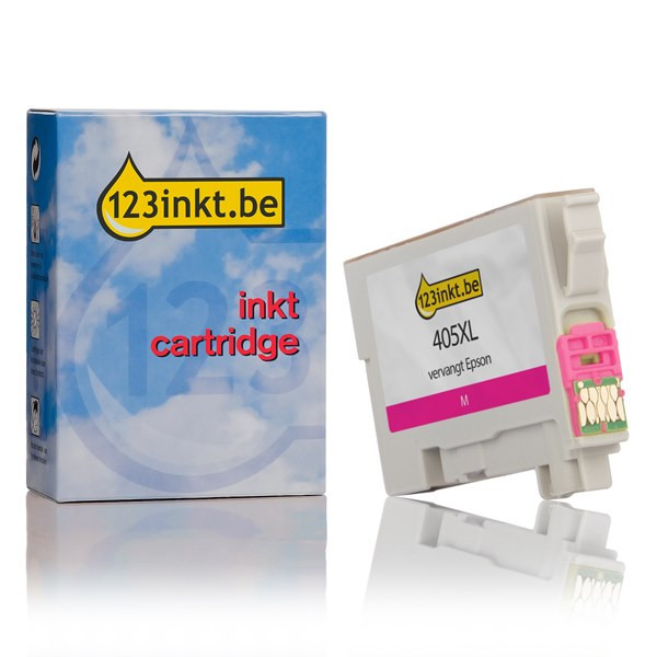 Epson 405XL (T05H3) inktcartridge magenta hoge capaciteit (123inkt huismerk) C13T05H34010C C13T05H34020C 083551 - 1