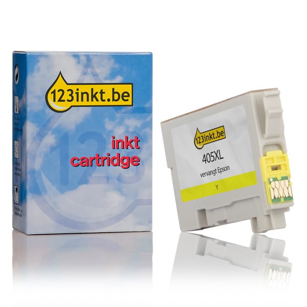 Epson 405XL (T05H4) inktcartridge geel hoge capaciteit (123inkt huismerk) C13T05H44010C C13T05H44020C 083553 - 1
