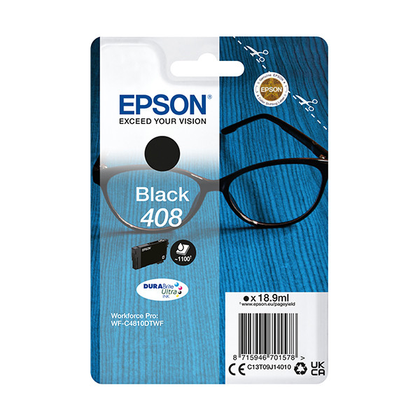 Epson 408 inktcartridge zwart (origineel) C13T09J14010 024116 - 1