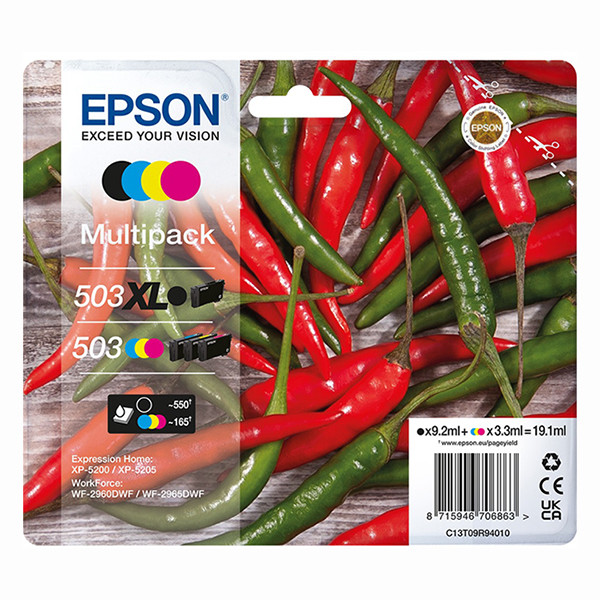 Epson 503XL/503 multipack (origineel) C13T09R94010 652082 - 1