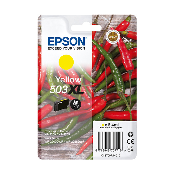 Epson 503XL inktcartridge geel hoge capaciteit (origineel) C13T09R44010 652056 - 1